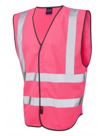 Leo Pilton Reflective Waistcoat - Pink